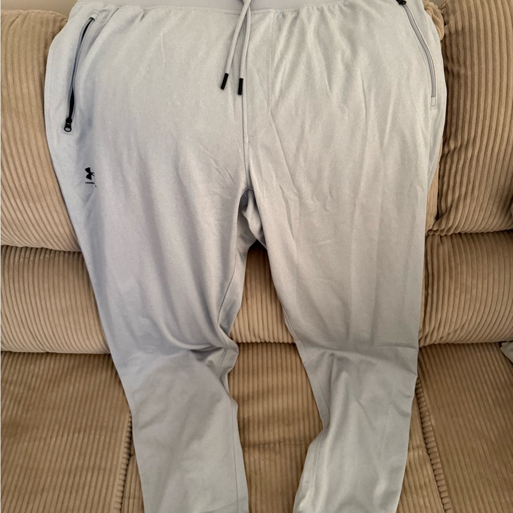 Men's Gray Jogger Pants Under Armour tricot jogger